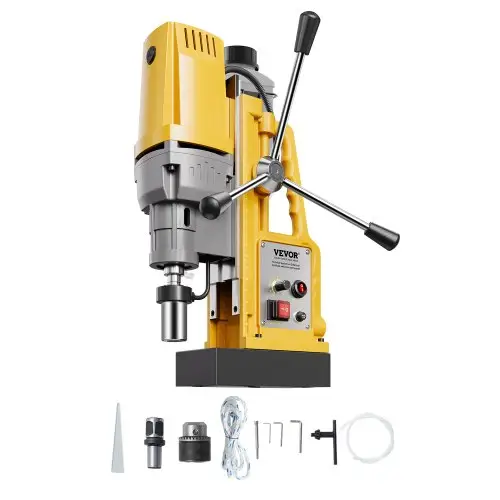 VEVOR Magnetische Boorkernboormachine 1400W 50mm Boordiameter, 13000N Draagbare Elektrische Magneetboormachine, 750 RPM Snelheid, Boormachine voor Metalen Oppervlakten Industrie DIY