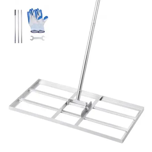 VEVOR Gazonhark met steel, 355x762mm basisplaat, nivellerende hark van koolstofstaal, nivellerende hark voor gazononderhoud, nivellerende hark voor tuin en golfbaan