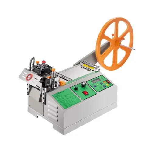 VEVOR Automatische band snijmachine, warme en koude tape snijder met regelbare temperatuur en LCD-scherm, rits tape snijder voor nylon banden, elastiekjes, schoenveters