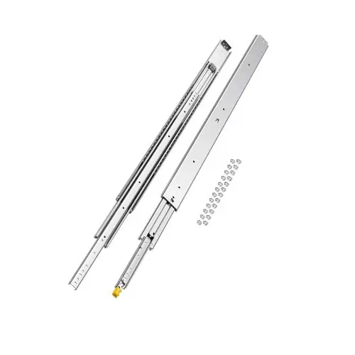 VEVOR 1 paar volledig uitschuifbare ladegeleiders, 1221 mm, 226 kg draagvermogen, ladegeleiders, kogellagers met vergrendelingsmechanisme, zijdelings gemonteerde telescopische geleiders voor planken, kasten en industriële lades.