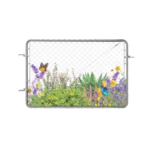 VEVOR tuinpoort, 183x122 cm, verstelbare schakelhekpoort, geschikt voor tuinhekopeningen van 61–183 cm (B) x 183 cm (H), boerderijpoort, palen niet inbegrepen