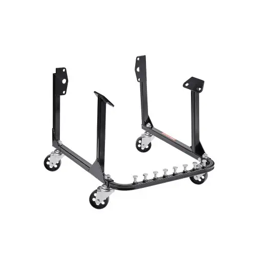 VEVOR U-vormige motorstandaard, motorlift (340 kg draagvermogen), robuuste stalen motorbevestiging met 4 zwenkwielen en 4 haakposities, geschikt voor BB-CHEVY en GEN-1 SB-CHEVY motoren