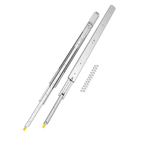 VEVOR 1 paar volledig uitschuifbare ladegeleiders 1422 mm, draagvermogen 226 kg, ladegeleiders, dubbel vergrendelingsmechanisme, telescopische zijdelingse geleiders voor planken, kasten en industriële lades
