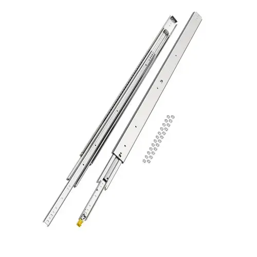 VEVOR volledig uittrekbare ladegeleiders, 1 paar telescopische rails, volledig uittrekbaar, ladegeleider van 1524 mm, draagvermogen van 226,8 kg, zijdelings gemonteerde schuifrail met kogellagers en vergrendeling