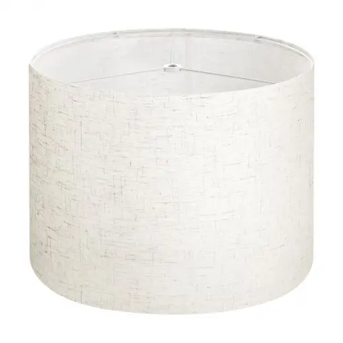 VEVOR lampenkap trommel 33 x 33 x 25 cm (boven x onder x hoog), 1 st. Medium vervangende kap van linnen + PVC, lampenkap voor tafellampen, staande lampen en hanglampen (licht linnen)