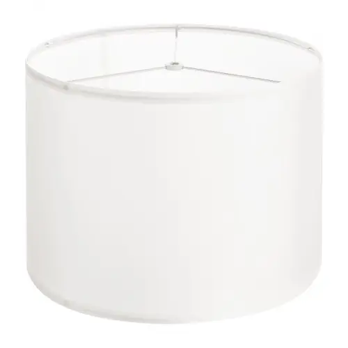 VEVOR Drumlampenkap 33 x 33 x 25 cm (boven x onder x hoog), 1 stuk middelgrote vervangende kap van linnen + PVC, lampenkap voor tafellampen, staande lampen, hanglampen (crèmewit linnen)