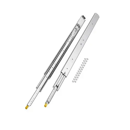 VEVOR 1 paar volledig uitschuifbare ladegeleiders 1219 mm, draagvermogen 226 kg, ladegeleiders, dubbel vergrendelingsmechanisme, telescopische zijdelingse geleiders voor planken, kasten en industriële lades
