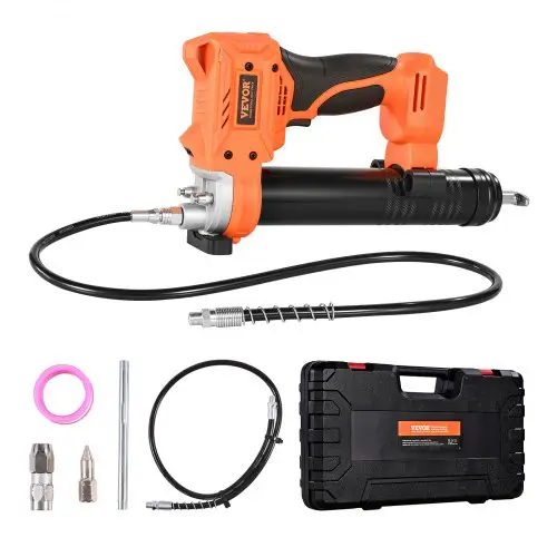 VEVOR snoerloos vetpistool, max. 55 MPa, vetpistool met led-lampje en slang, 20V snoerloos, compatibel met 18V Makita-accu's, voor het smeren van voertuigen of machines (alleen gereedschap, geen accu)