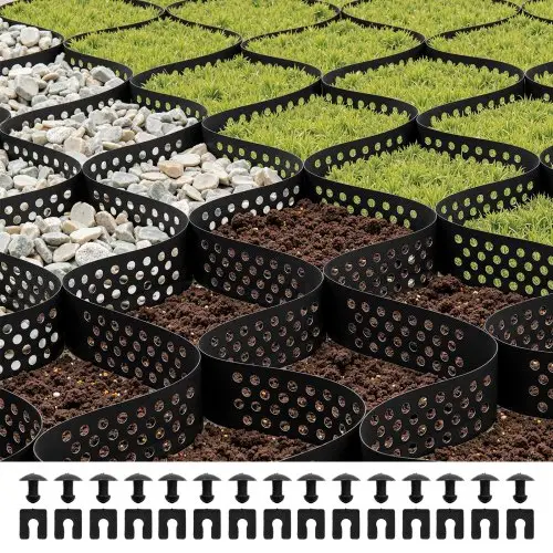 VEVOR Grindrooster, 75 mm diep, gazonrooster 5200 x 2700 mm, grindhoningraat, HDPE honingraatrooster, doorlatend geogrid voor opritstabilisatie, voor tuin, terras, looppad, camperparkeerplaats