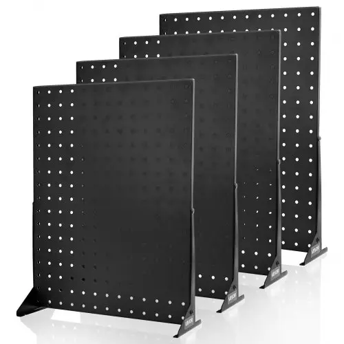 VEVOR Pegboard Display Stand, 440x330x114 mm, Presentatiestandaard, Accessoire Plankorganizer, Koudgewalst Stalen Bord voor Kruidenierswinkels, Juwelierszaken, Zwart (4-pack)
