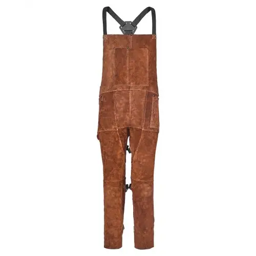VEVOR leren lasschort met split, schort 610x1067 mm, werkschort van runderhuid, veiligheidsschort met 3 zakken voor hout, tuin, smeden, maat M