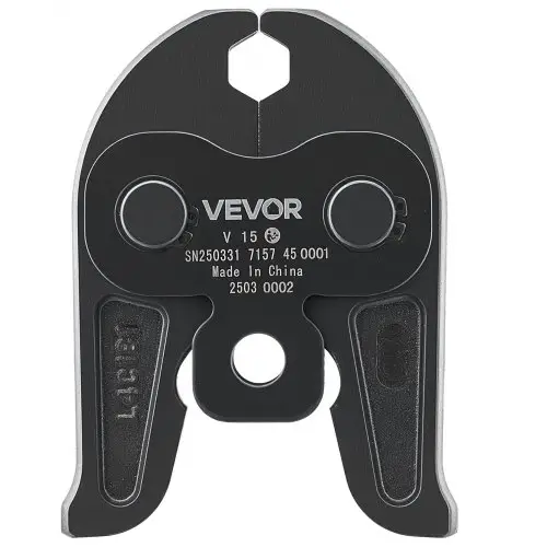 VEVOR V15 persbek, 15 mm persbek voor V-type roestvrijstalen buizen, stalen persbekken, compatibel met 32NK standaard persgereedschappen, verwarmings-, ventilatie- en airconditioningsystemen, gasleidingen