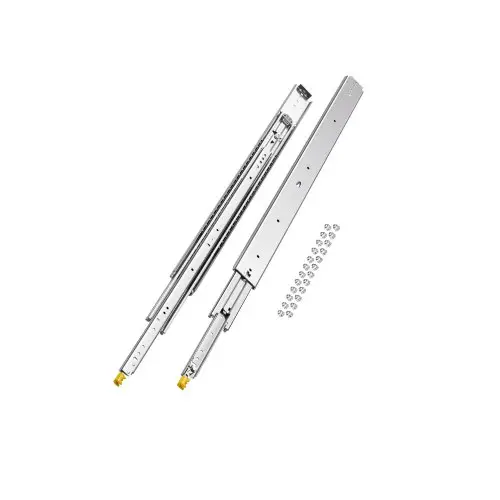 VEVOR 1 paar volledig uitschuifbare ladegeleiders 1016 mm, draagvermogen 226 kg, ladegeleiders, dubbel vergrendelingsmechanisme, telescopische zijdelingse geleiders voor planken, kasten en industriële lades