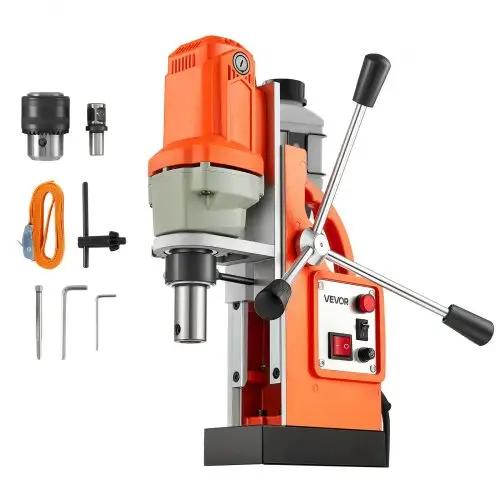 VEVOR Magnetische Boormachine 1200 W 38 mm Boordiameter, 10000 N Power Mag Boormachine, 900 rpm Snelheid met Weldon As & Efficiënte Koeling, voor Metaaloppervlakken Industrie DIY