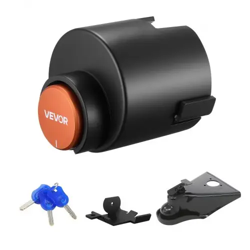 VEVOR aanhangwagenslot, Φ142 x 175 mm, compatibel met 58,7 mm trekhaken, antidiefstalslot met 3 sleutels, corrosiebestendig, hoogbeveiligd slot voor camper, aanhanger, boot