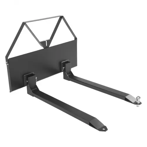 VEVOR Snelwisselsysteem, 1160x145x822 mm palletvorken voor schrankladers met frame, 1179 kg laadvermogen, trekhaakkogel 47,6 mm, snelkoppeling, voorlader, voor schrankladers, tractoren