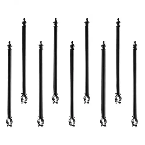 VEVOR Anti-klim hekverhoger, 9 stuks, 695 mm prikkeldraadafleider voor 3,3-3,8 mm hekwerk, Ω-beugel, prikkeldraadhouder voor privacybescherming in tuin, op de boerderij of in de moestuin