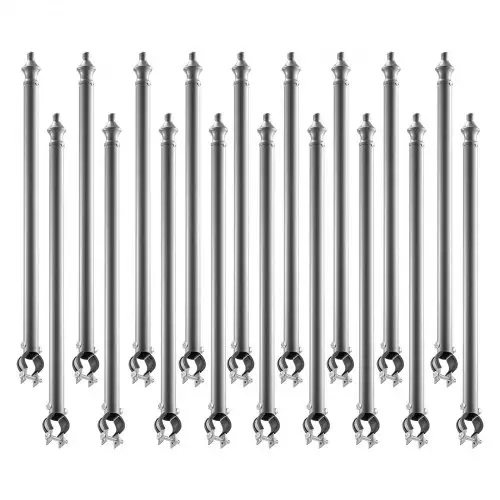 VEVOR Anti-klim hekverhoger, 18-pack, 695 mm prikkeldraadafleider voor 3,3-3,8 mm hekwerk, Ω-beugel, prikkeldraadhouder voor privacybescherming in tuin, op de boerderij of in de moestuin