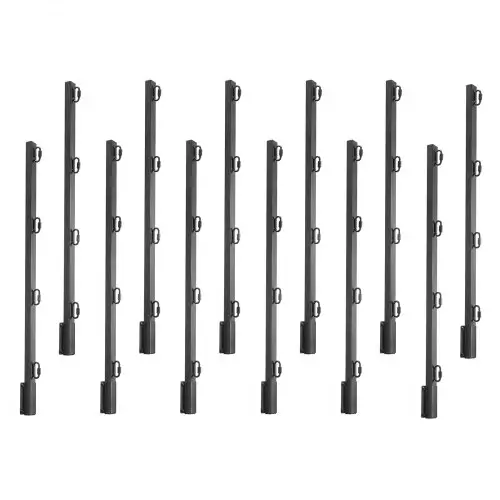 VEVOR Anti-Climb Hekverhoger, 12-pack. Prikkeldraadarm 815x75x45 mm, prikkeldraadafleider, stalen prikkeldraadhouder, vlakke of op het oppervlak gemonteerde verlengarmen voor prikkeldraad.