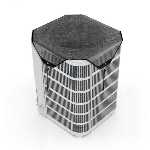 VEVOR Buitenaircohoes, 710 x 710 mm Mesh Aircohoes, PVC beschermhoes met elastische haken, scheurvast, voor buitengebruik, alle seizoenen, zwart