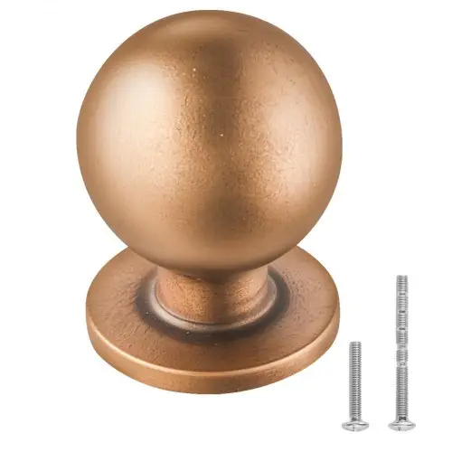 VEVOR meubelknoppen, 12 stuks, 25 mm zinklegering kastknoppen, knop, massieve keukenknoppen, ladeknoppen met schroeven voor badkamer, kasten, laden, keuken, antiek messing