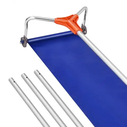 VEVOR sneeuwdakhark, 432 mm aluminium blad, 125-542 cm verstelbare sneeuwschuiver met wielen en glijrail, sneeuwruimgereedschap voor het verwijderen van bladeren en sneeuw van daken van huizen