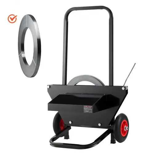 VEVOR afwikkelwagen, geschikt voor stalen bandspoelen met een buitenmaat van 600 mm, afwikkelaar met rubberen wielen, afwikkelwagen, afwikkelgereedschap, geschikt voor fabrieken, magazijnen en laadruimtes