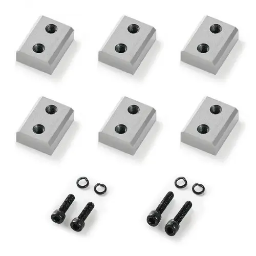 VEVOR Wapeningsstaalknipbladen, 6-pack vervangende bekbladen voor 32 mm #10 elektrische boutenknipmachines, dubbelzijdig, CR12MOV-staal met hoge hardheid, met schroeven en veerring