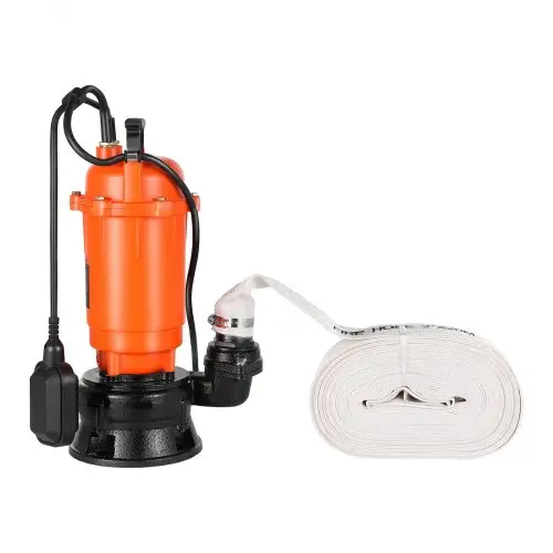 VEVOR 1500W dompelpomp, 21.000 l/u, gietijzeren vuilwaterpomp met automatische vlotterschakelaar, 18 m opvoerhoogte voor het verpompen van vuil water, voor zwembaden, vijvers en overstroomde gebieden