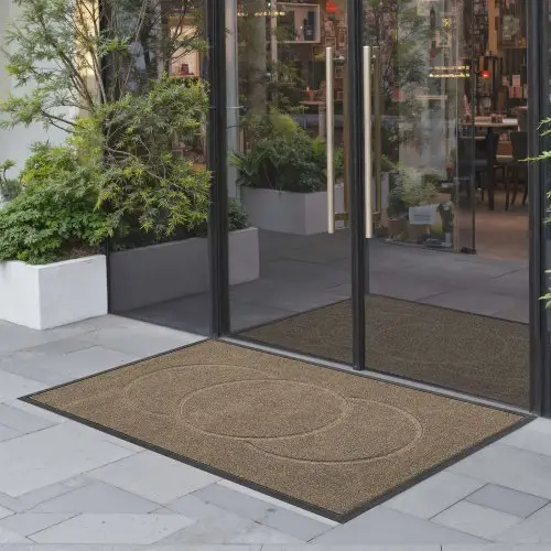 VEVOR Dirt Trapper Mat, 1194 x 813 mm, binnen- en buitendeurmat, 7 mm dikke entreemat, stijlvolle deurmat met TPE-achterkant, wasbaar entreemat voor gang, balkon, garage, bruin