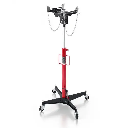 VEVOR Hydraulische krik met 500 kg hefvermogen, telescopische krik met pedaal, 360° zwenkwiel, hefhoogte 127-202 cm, takel voor garage/werkplaats Rood + Zwart