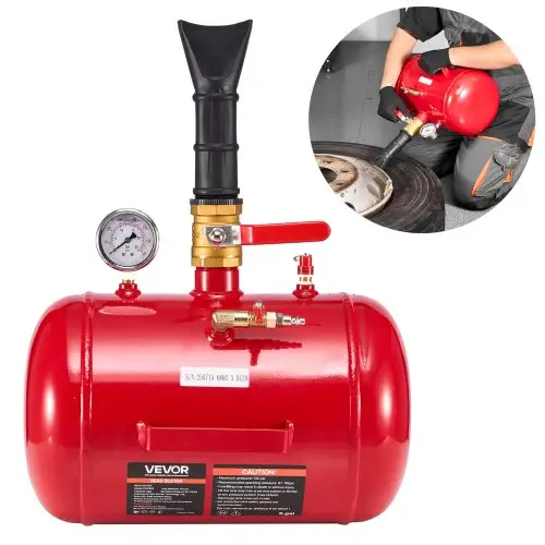 VEVOR Pneumatische bandenreiniger 18,9L bandenreiniger, 0,6-0,8 MPa werkdruk, luchtpomp voor pick-uptrucks, ATV's, Jeeps, gazontractoren en campers, rood