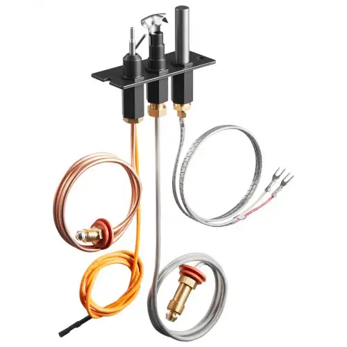 VEVOR aardgaswaakvlambrander, OE 485-510A, 4021-736, 2103-010 gasontstekingsset voor open haarden, vervanging voor aardgasontsteking, compatibel met Quadra-Fire, Heat & Glo, Heatilator-modellen, zwart