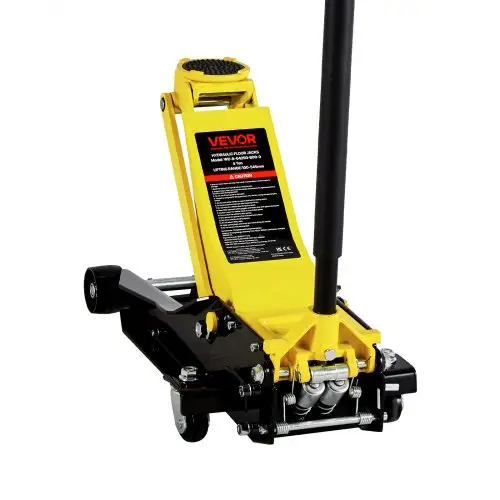 VEVOR Low Profile Trolleykrik, 4 ton capaciteit, stalen trolleykrik met dubbele zuiger snelhefpomp, hydraulische krik voor sportieve multifunctionele voertuigen, hefhoogte 100-545 mm