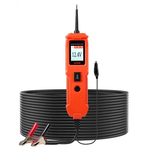 VEVOR Automotive Circuit Tester 8-35 DCV met circuitprobe & TFT-kleurendisplay & verlichting, spanningstester met 4 m kabel & ABS-behuizing, elektrische detectorzoeker circuittester