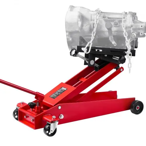 VEVOR Low Profile 450 kg hydraulische krik met hefhoogte van 16–64 cm en flexibele 360° zwenkwielen, zwaar uitgevoerd hefplatform voor garage/werkplaats, rood