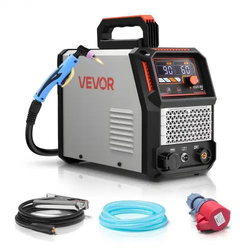 VEVOR Plasmasnijder, 60A plasmasnijmachine, IGBT inverter snijmachine met digitaal display, 2T/4T-functie en instelbare PA/PT-tijd voor industrieel gebruik (400V 3-fase)