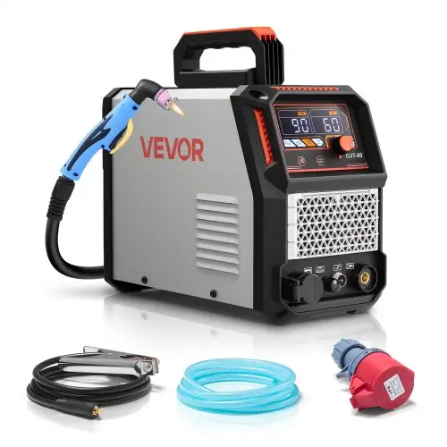 VEVOR Plasmasnijder, 60 A Pilot Arc Plasmasnijmachine, IGBT-omvormer met digitaal display – met 2T/4T-functie en instelbare PA/PT-tijd voor industrieel gebruik (400 V 3-fase)