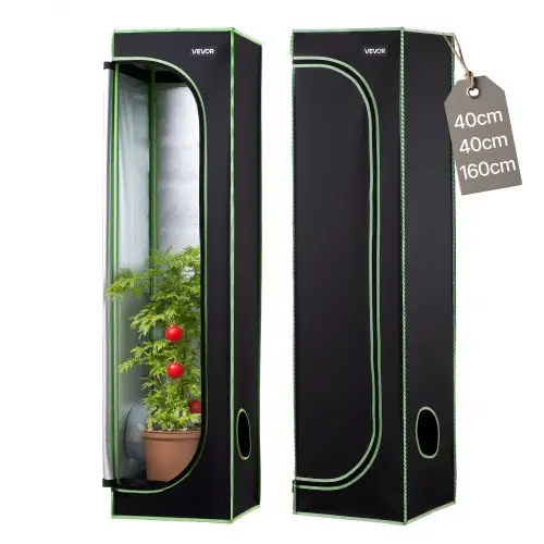 VEVOR kweektent, 40x40x160 cm, kweektent van 600D, sterk reflecterend mylar, binnenplantentent met observatievenster, grondbak en ritssluiting, kweektent voor fruit, bloemen en groenten in kassen