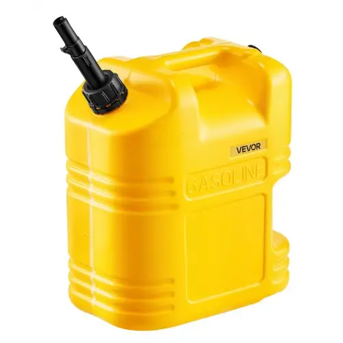 VEVOR Brandstofjerrycan, 19 l, benzinetank met schenktuit en transparante schaalverdeling, max. debiet 15 l/min, vloeistofcontainer voor de meeste auto's, motoren, SUV's, ATV's en UTV's, geel, 1 st.