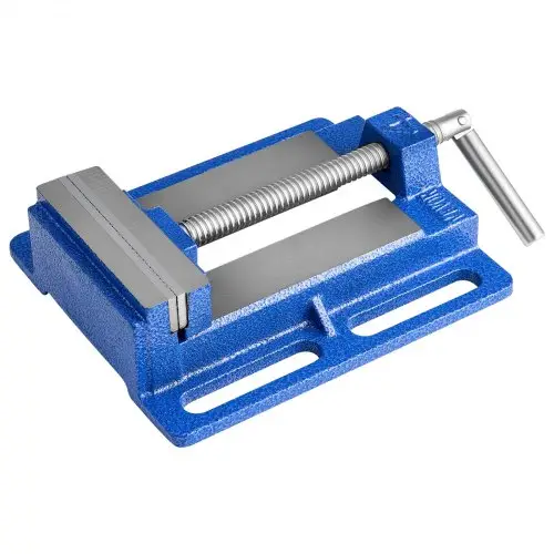 VEVOR Machineklem, 10,16 cm bekbreedte, boorklem, gietijzeren constructie, parallelle bankschroef, voor houtbewerking, metaalbewerking, boren en snijden