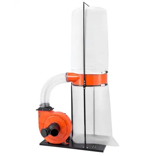 VEVOR stofafzuigsysteem, 2038,8 m³/u 2,5 micron spaanafzuigsysteem, 2,0 HP zaagselafzuigsysteem met 132,5 L stofzak en 159 L filterzak, stofafzuiger voor houtbewerking