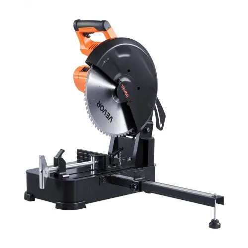 VEVOR verstekzaag met 355 mm roestvrijstalen koudzaagblad, 3500 W borstelloze motor en 750-1200 tpm, metaalverstekzaag voor vierkante en platte metalen buizen, I-vormig staal