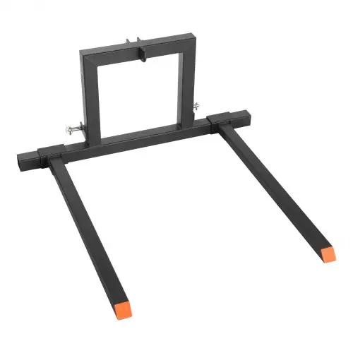 VEVOR palletvorken 680 k, 3-punts vorkenbord voor klemming, totale lengte 1280 mm, vorktanden met verstelbare vorkbreedte van 735-1170 mm, snelkoppelingen voor tractoren van categorie 1