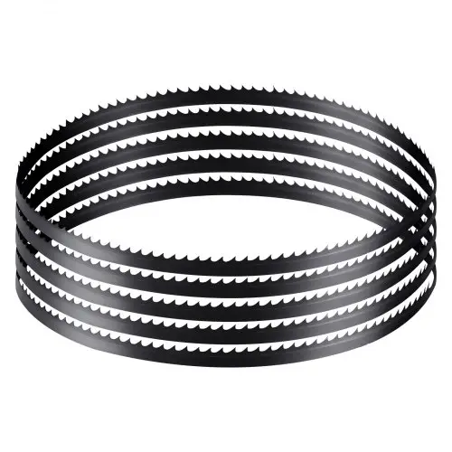 VEVOR lintzaagblad, 1511 x 6,5 x 0,35 mm, 6 TPI, met geharde, scherpe tanden (15 HRC), SK5 koolstofstaal, 6,35 mm breed, vervanging voor gangbare houtbewerkingslintzagen, 1 set