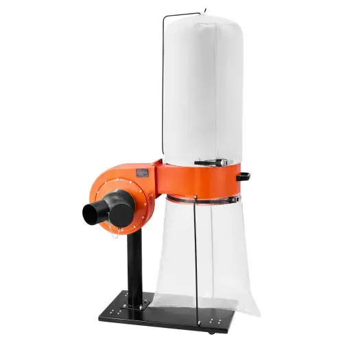 VEVOR stofafzuigsysteem, 1359,21 m³/u 2,5 micron spaanafzuigsysteem, 1 HP zaagselafzuigsysteem met 60 L stofzak, filterzak en rollen, stofafzuiging voor houtbewerking