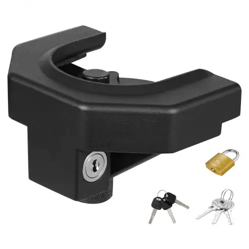 VEVOR aanhangerslotenset, compatibel met 2-5/16 inch koppelingen, robuust, diefstalbestendig kogelslot met 3 sleutels en hangslot, geschikt voor campers, boten en aanhangers.