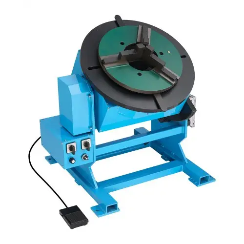 VEVOR Lasdraaitafel 400 W, Laspositioneerder 500 kg, Kantelhoek -45° tot 90°, Snelheidsregeling 0,2–2 tpm, Elektrisch & Voetpedaal, voor Snij-, Slijp- & Montagewerkzaamheden