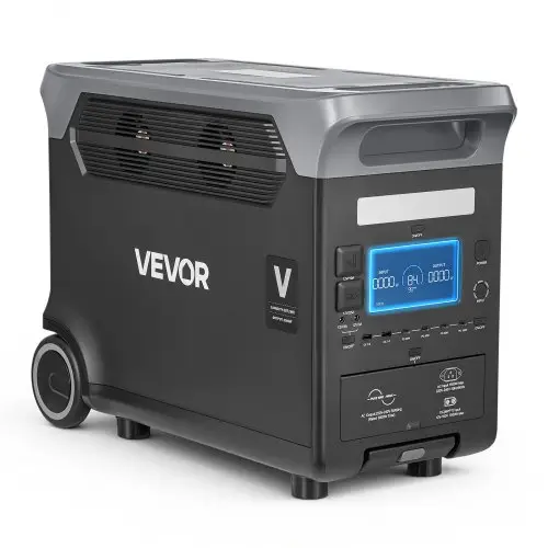 VEVOR draagbare stroomgenerator, 3000W zonnegenerator, 3072Wh LiFePO4-accu met 13 uitgangen voor noodgevallen thuis, kamperen en camperreizen (zonnepaneel NIET inbegrepen)