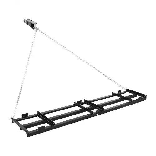 VEVOR sleepeg 243,5x50 cm, weideeg, weidesleepeg met 183 cm ketting, krachtige egaliseerhark, gegalvaniseerde stalen veldeg voor grindpaden, geschikt voor ATV's, UTV's en tractoren